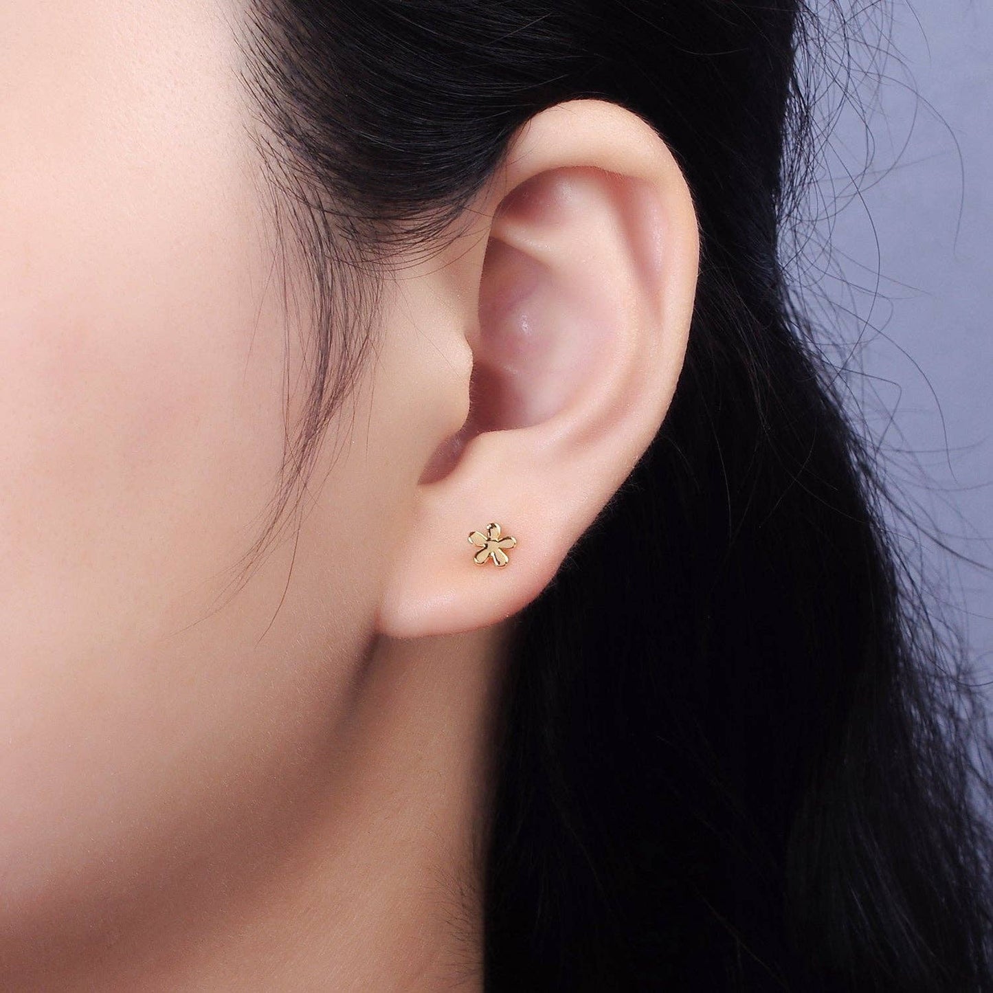 Flower Minimalist Mini Stud Earrings