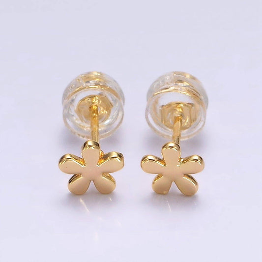 Flower Minimalist Mini Stud Earrings