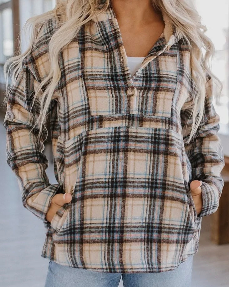 Lorelai Plaid Pullover Hoodie